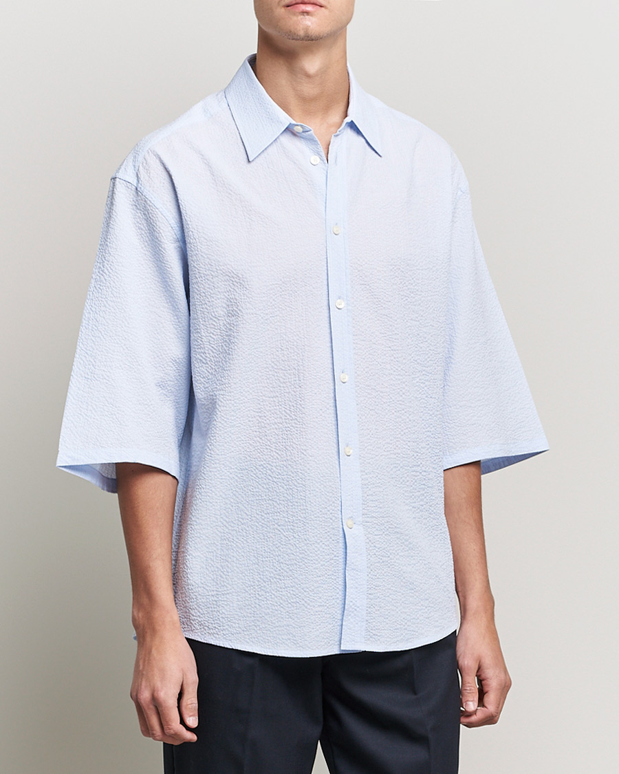 Herre | Skjorter | Tiger of Sweden | Kevin Short Sleeve Shirt Light blue