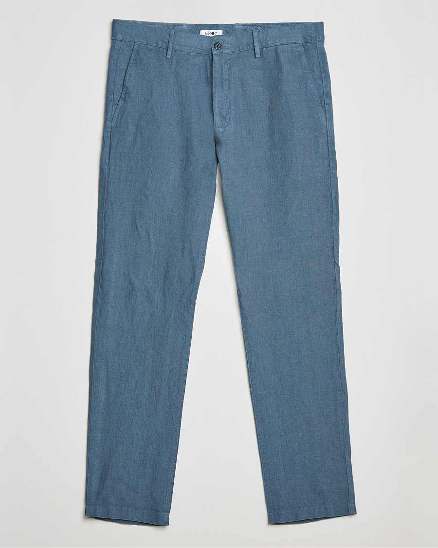 Herre | Bukser | NN07 | Karl Linen Trousers Dust Blue