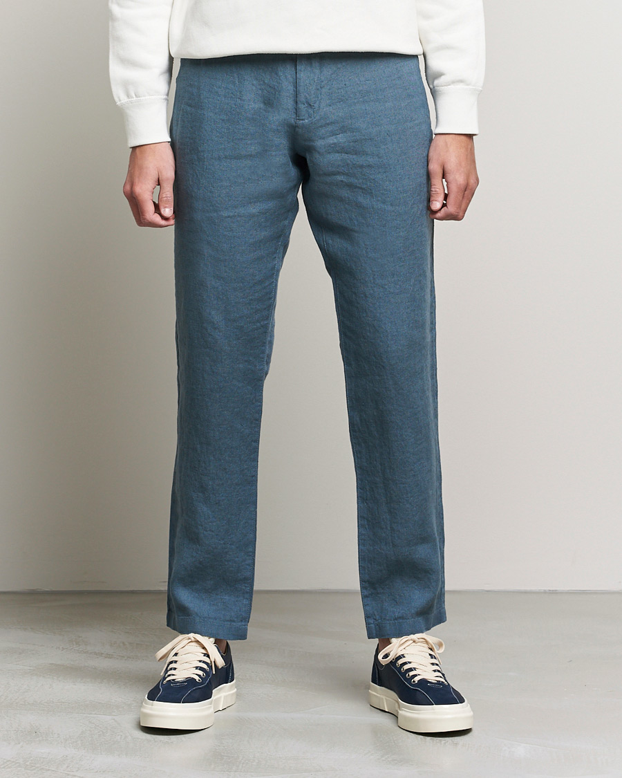Herre | Linbukser | NN07 | Karl Linen Trousers Dust Blue