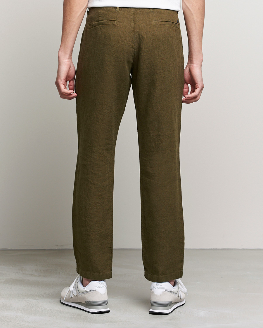 Herre | Bukser | NN07 | Karl Linen Trousers Dark Olive