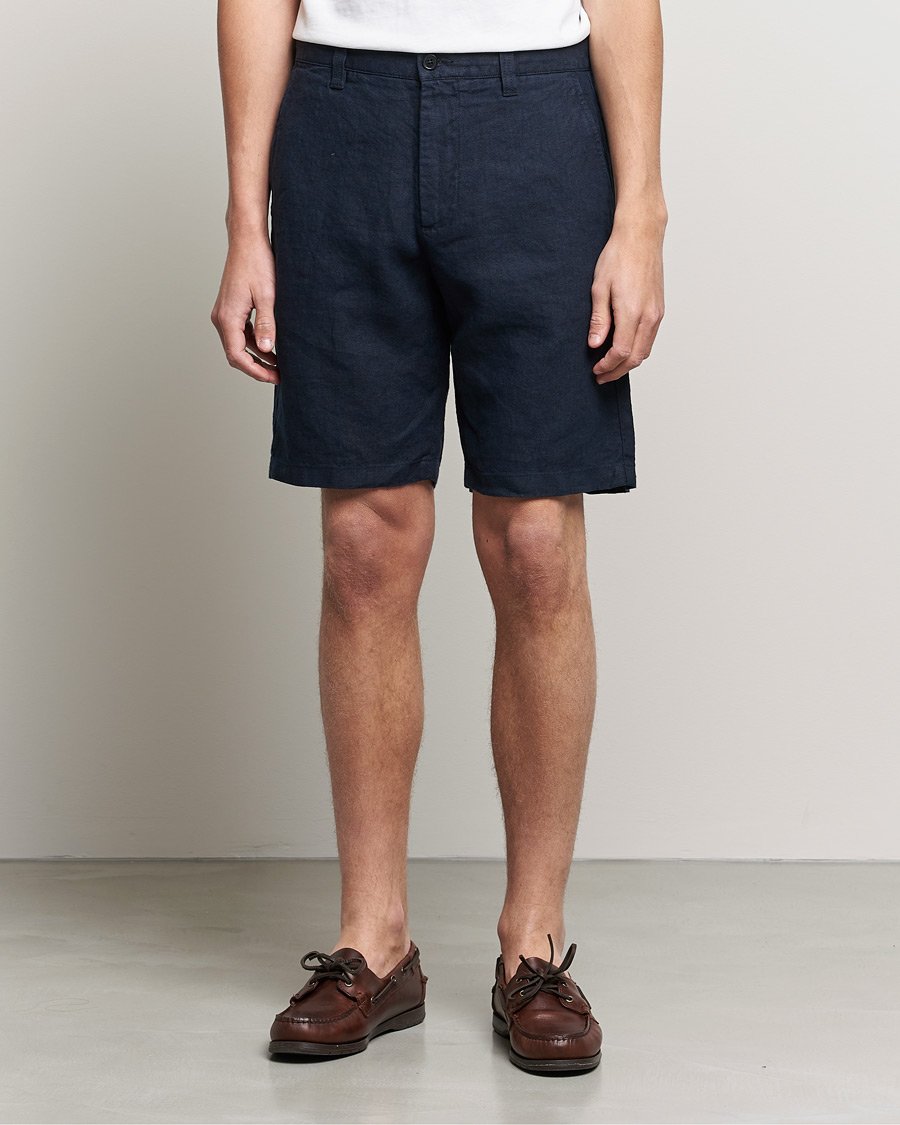 Herre | Shorts | NN07 | Crown Linen Shorts Navy