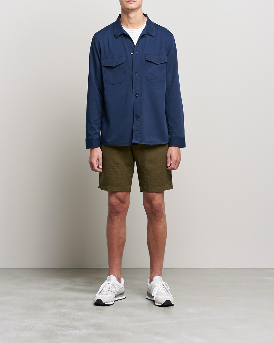 Herre | Shorts | NN07 | Crown Linen Shorts Dark Olive