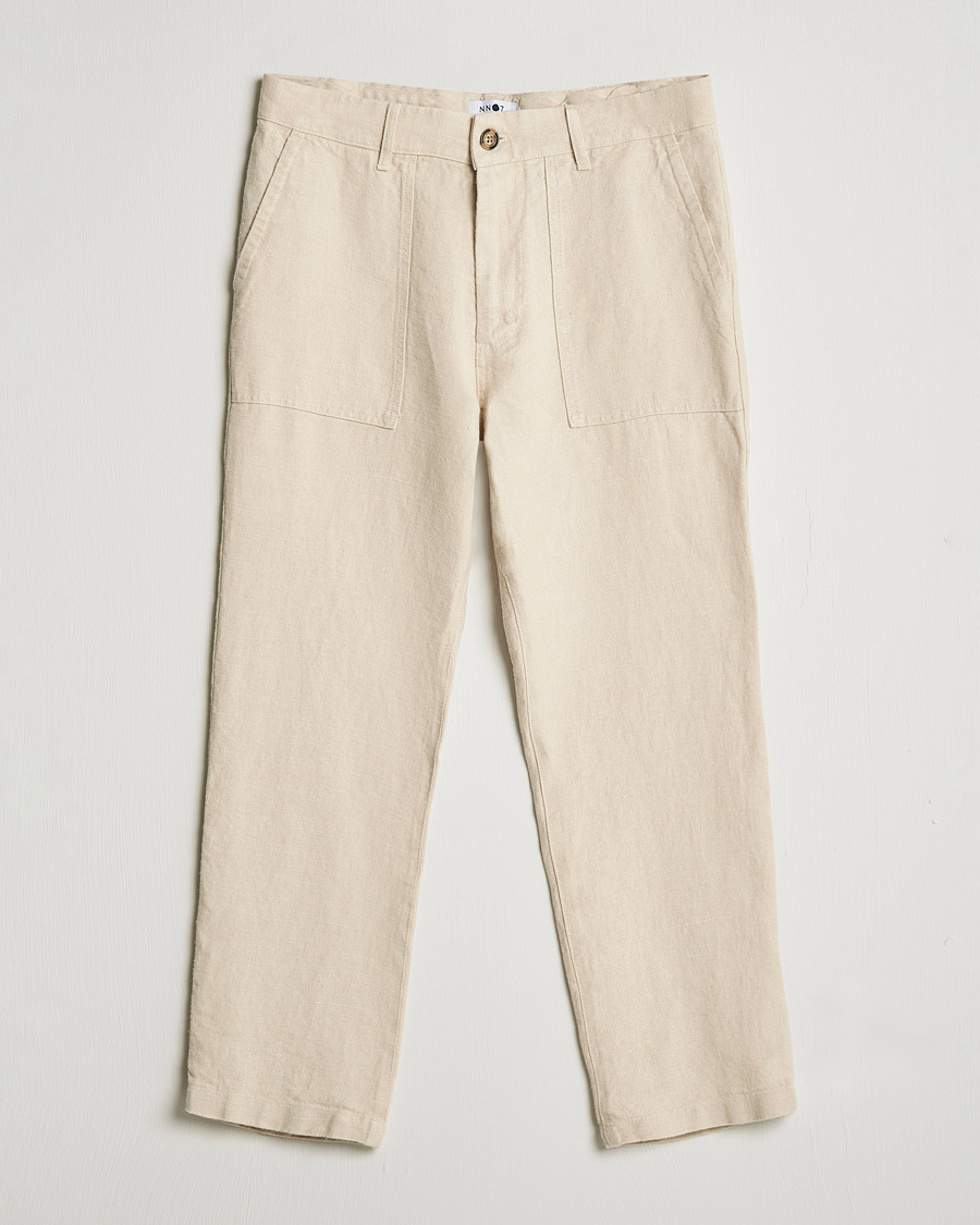 Herre | Bukser | NN07 | Nohr Heavy Linen Trousers Ecru
