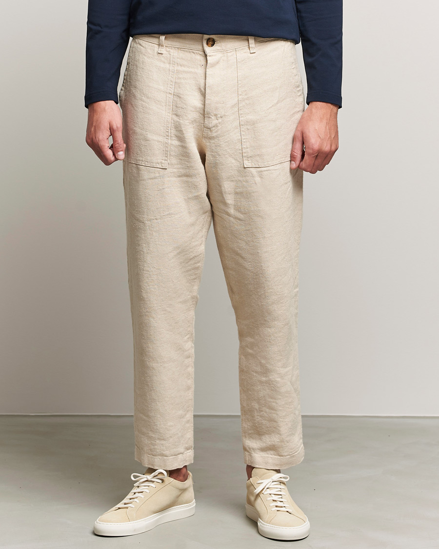 Herre | Bukser | NN07 | Nohr Heavy Linen Trousers Ecru