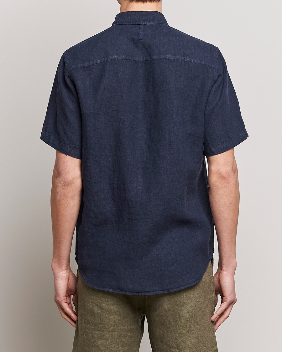 Herre | Skjorter | NN07 | Arne Linen Short Sleeve Shirt Navy