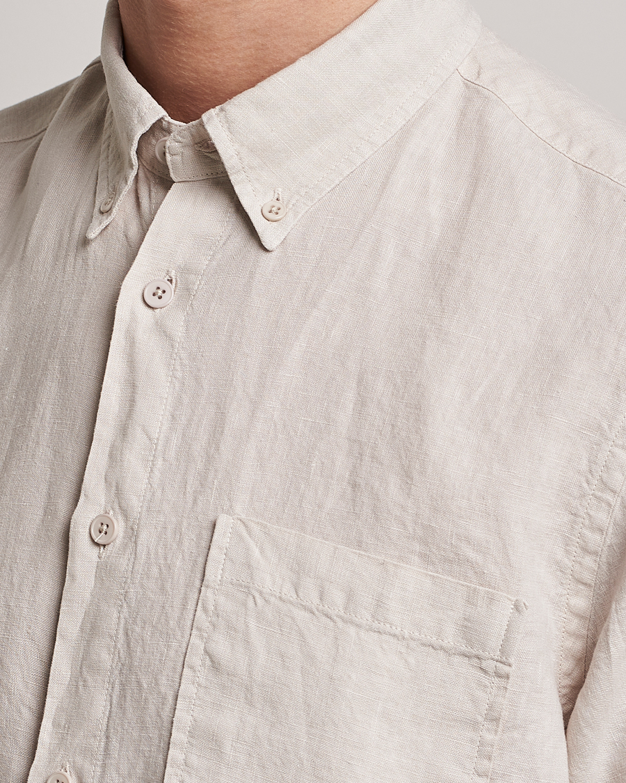 Herre | Skjorter | NN07 | Arne Linen Short Sleeve Shirt Oat