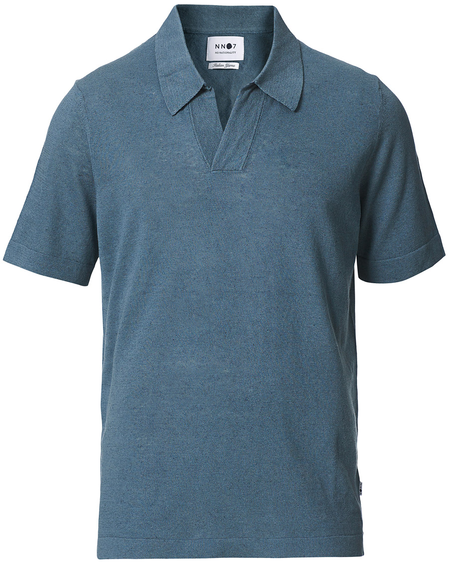 Herre | Pikéer | NN07 | Ryan Cotton/Linen Polo Dust Blue