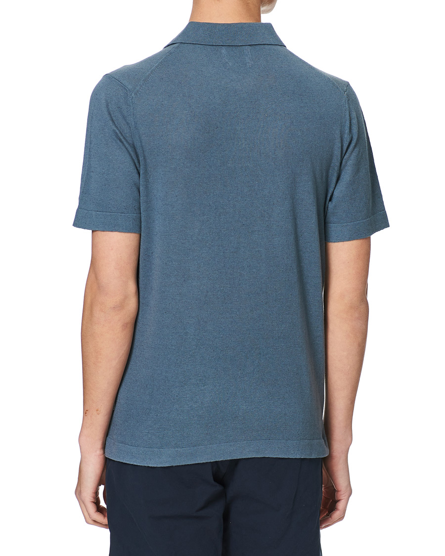 Herre | Pikéer | NN07 | Ryan Cotton/Linen Polo Dust Blue