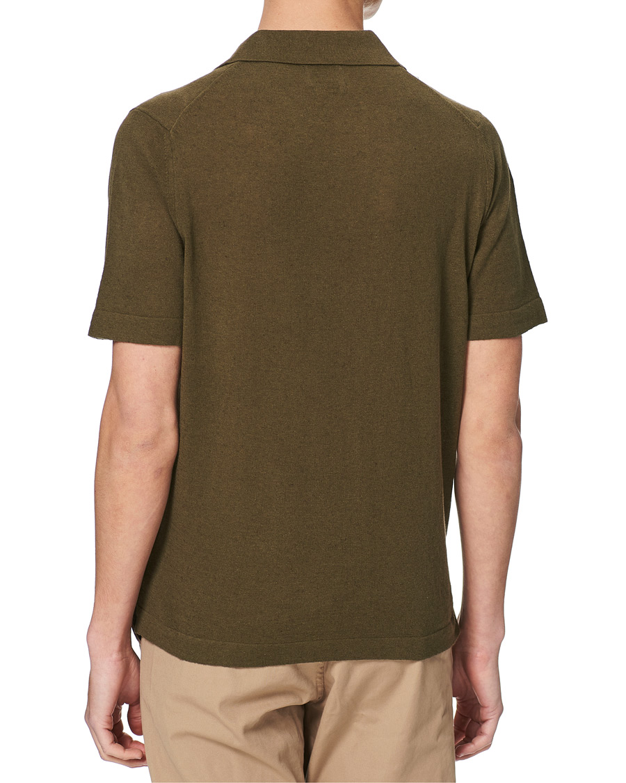 Herre | Pikéer | NN07 | Ryan Cotton/Linen Polo Dark Olive