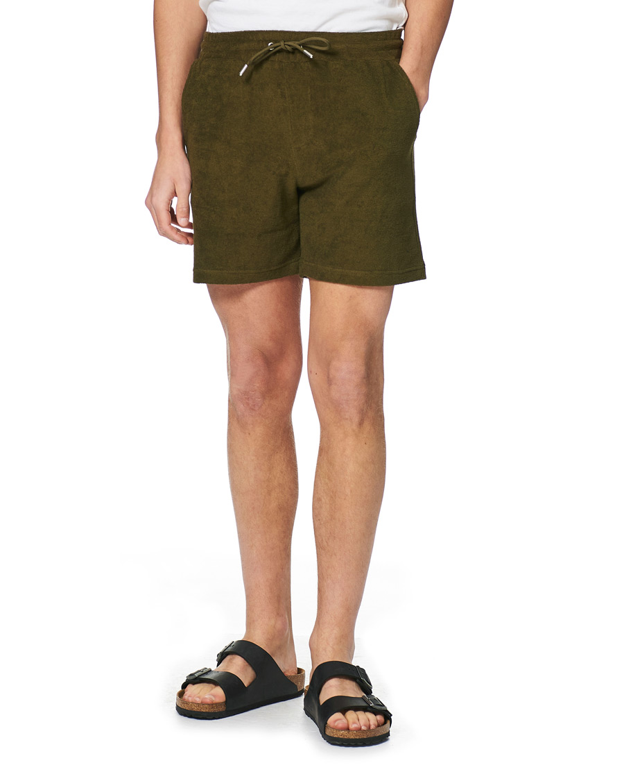 Herre | Shorts | NN07 | Cameron Terry Shorts Dark Olive