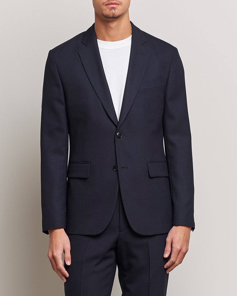 Herre | Klær | J.Lindeberg | Hopper Active Hopsack Blazer Navy