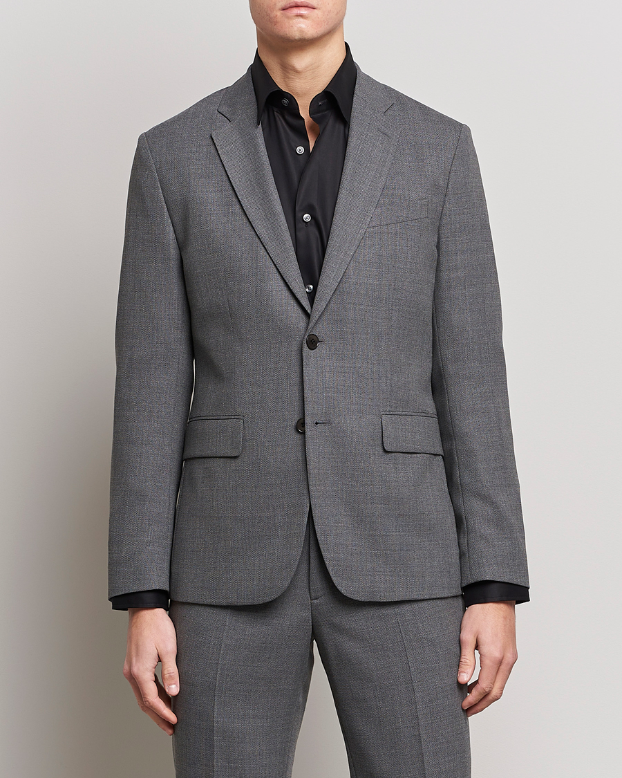 Herre | | J.Lindeberg | Hopper Active Hopsack Blazer Grey Melange