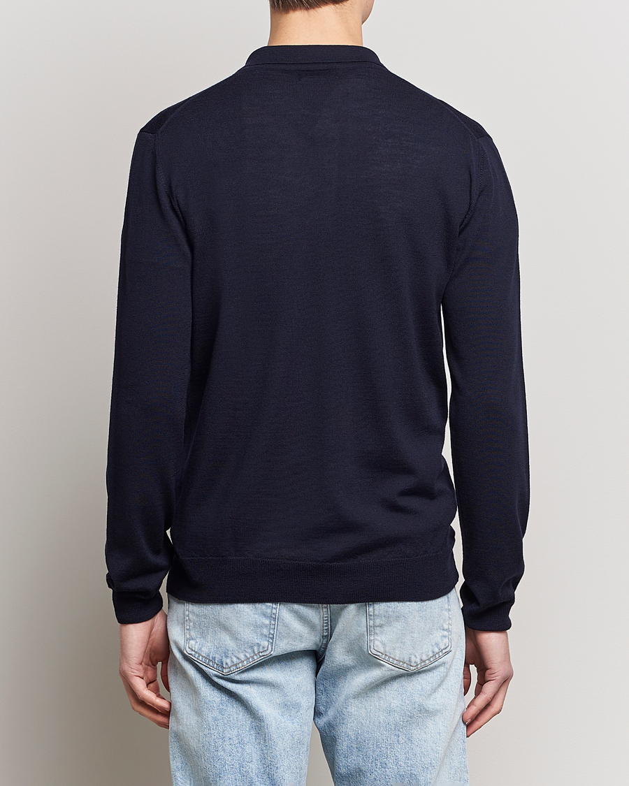 Herre | Gensere | J.Lindeberg | Noel Light Merino Polo Shirt Navy
