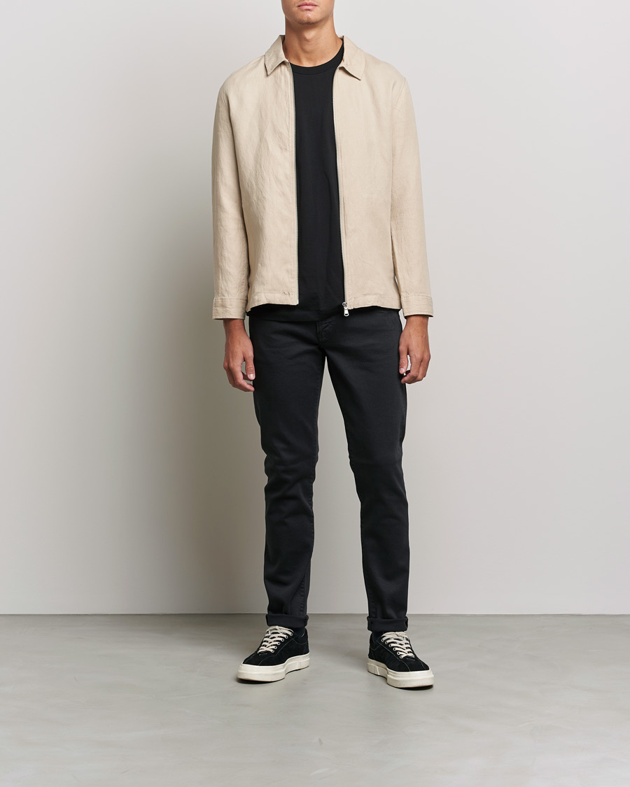 Herre | Salg klær | J.Lindeberg | Jason Zip Linen Shirt Jacket Safari Beige