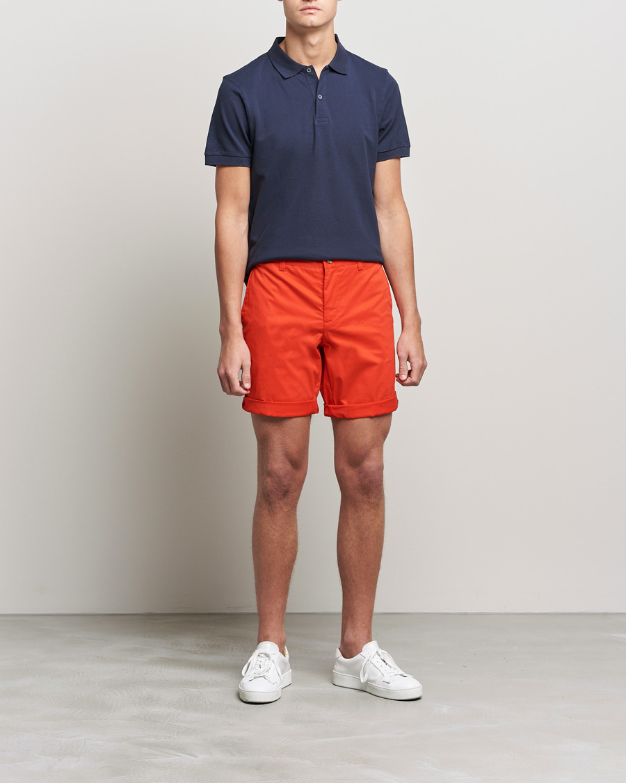 Herre | Shorts | J.Lindeberg | Nathan Super Satin Shorts Flame Scarlet