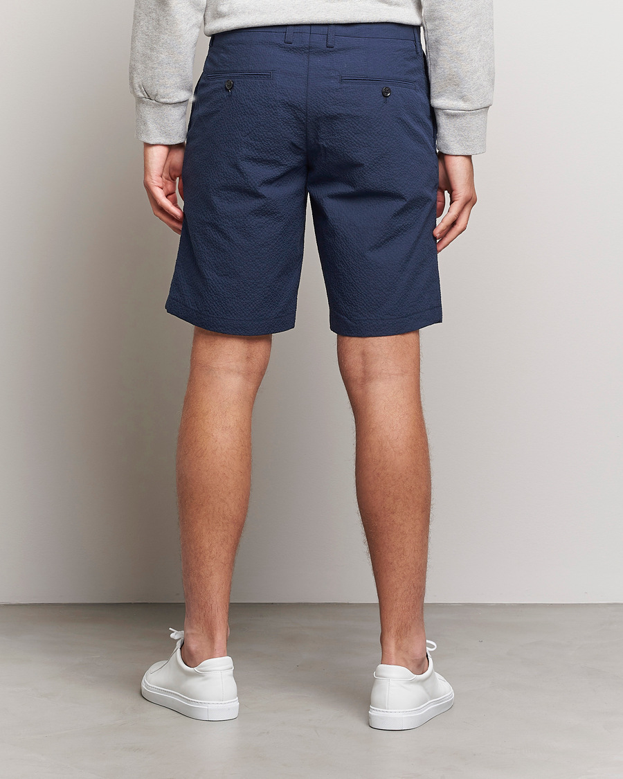 Herre | Shorts | J.Lindeberg | Nathan Seersucker Shorts Navy