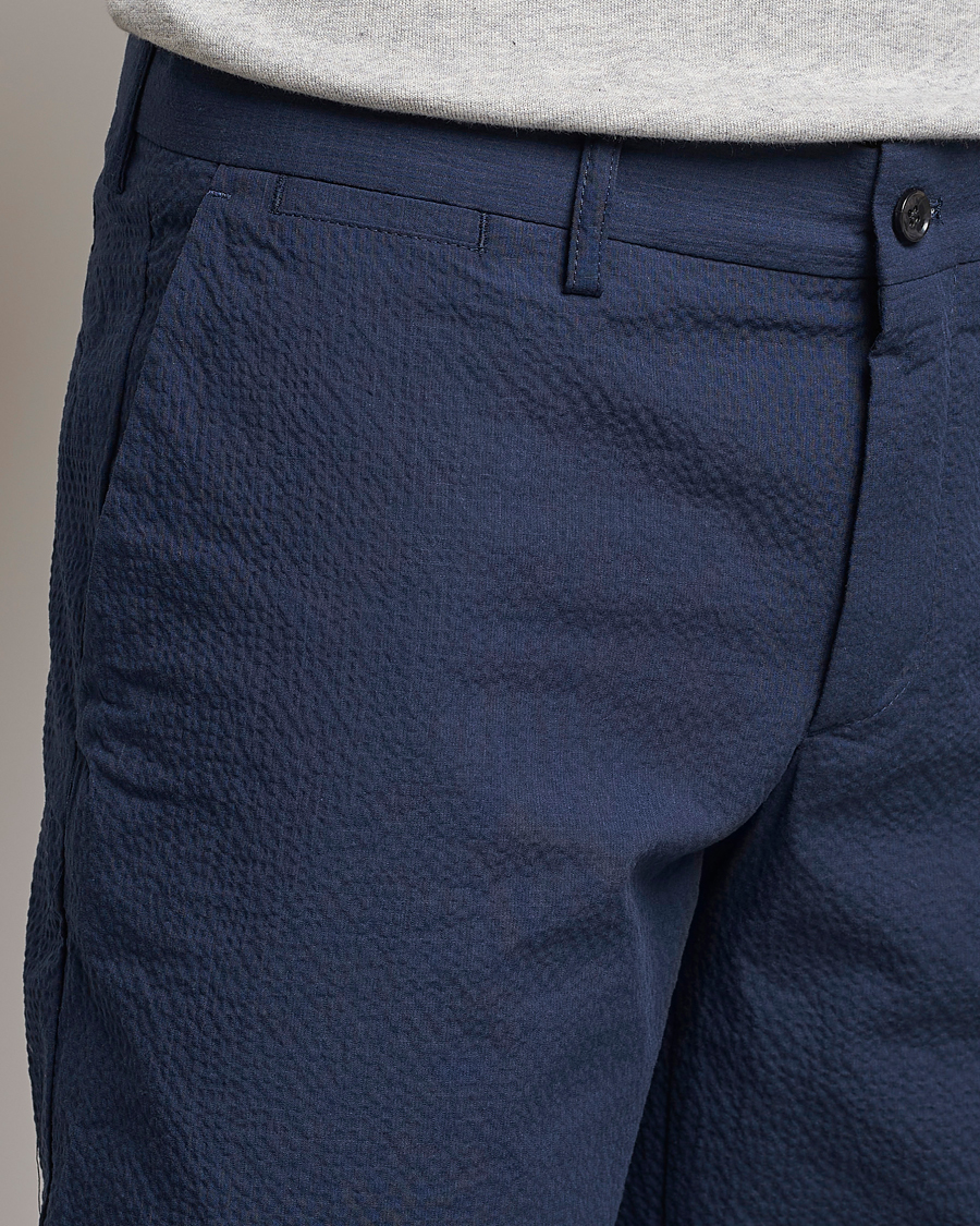 Herre | Shorts | J.Lindeberg | Nathan Seersucker Shorts Navy