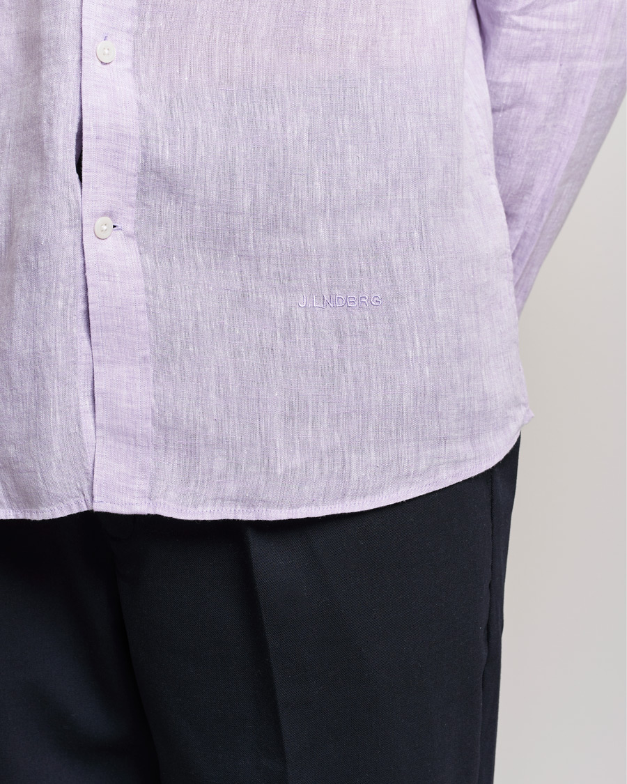 Herre | Skjorter | J.Lindeberg | Linen Melange Slim Shirt Rhapsody