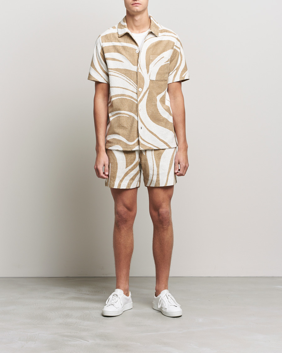 Herre | Skjorter | J.Lindeberg | BillyToweling Jacquard Shirt Safari Beige
