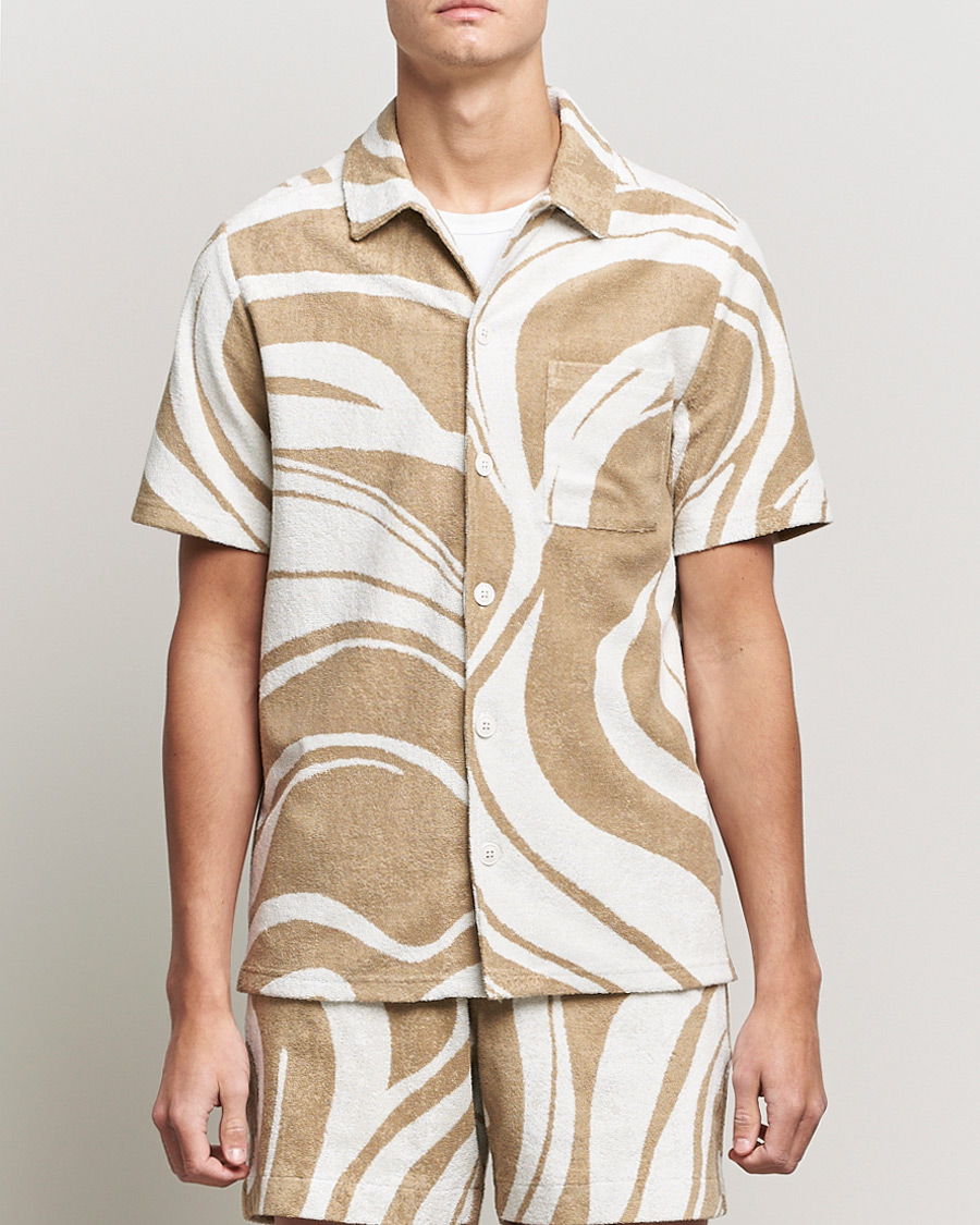 Herre | Skjorter | J.Lindeberg | BillyToweling Jacquard Shirt Safari Beige