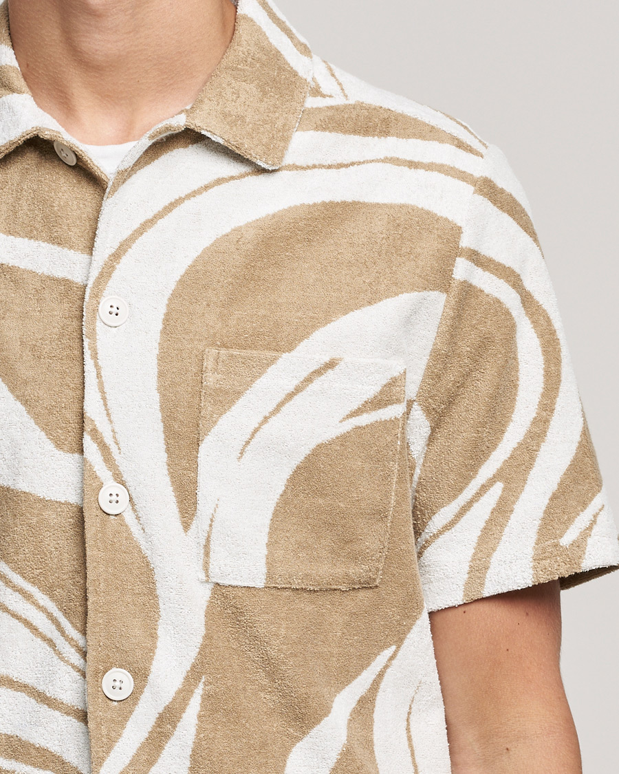 Herre | Skjorter | J.Lindeberg | BillyToweling Jacquard Shirt Safari Beige