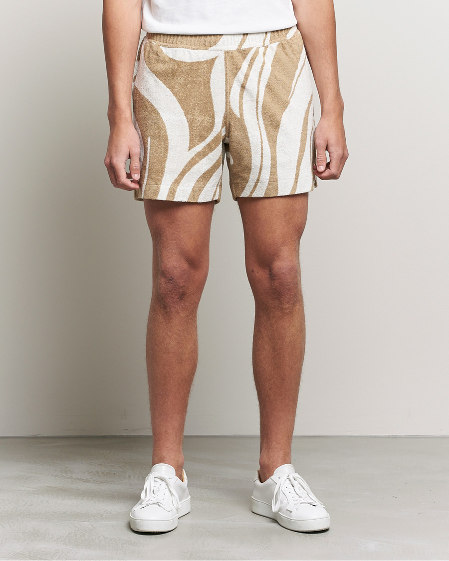 Herre | Shorts | J.Lindeberg | Bolt Toweling Jacquard Shorts Safari Beige