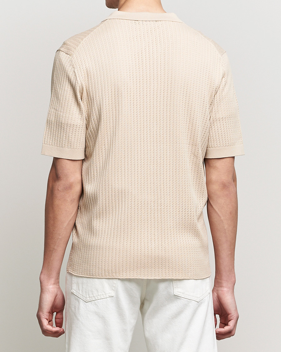 Herre | Skjorter | J.Lindeberg | Skyler Rayon Silk Knit Shirt Safari Beige