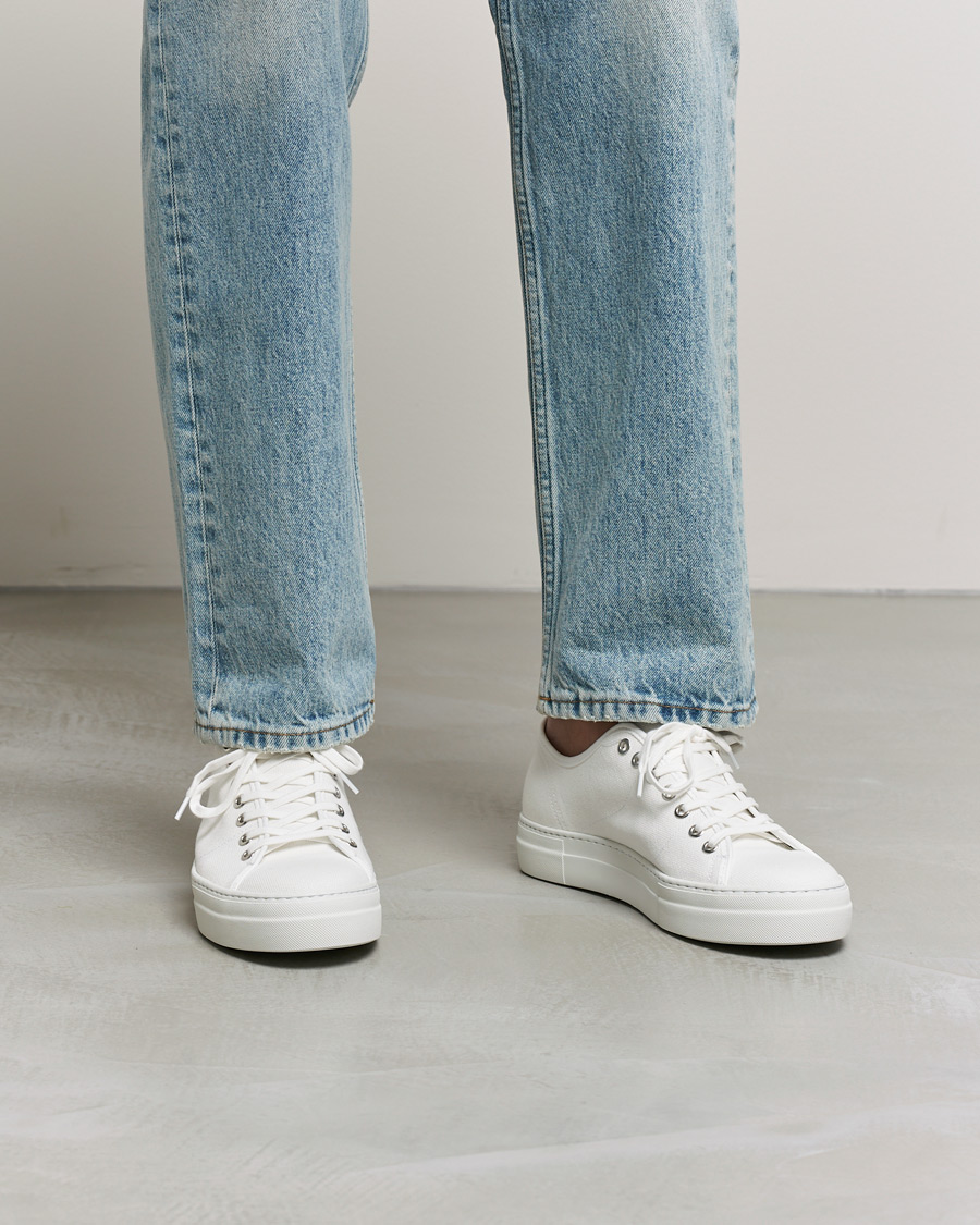 Herre | J.Lindeberg Art Signature Canvas Sneaker White | J.Lindeberg | Art Signature Canvas Sneaker White
