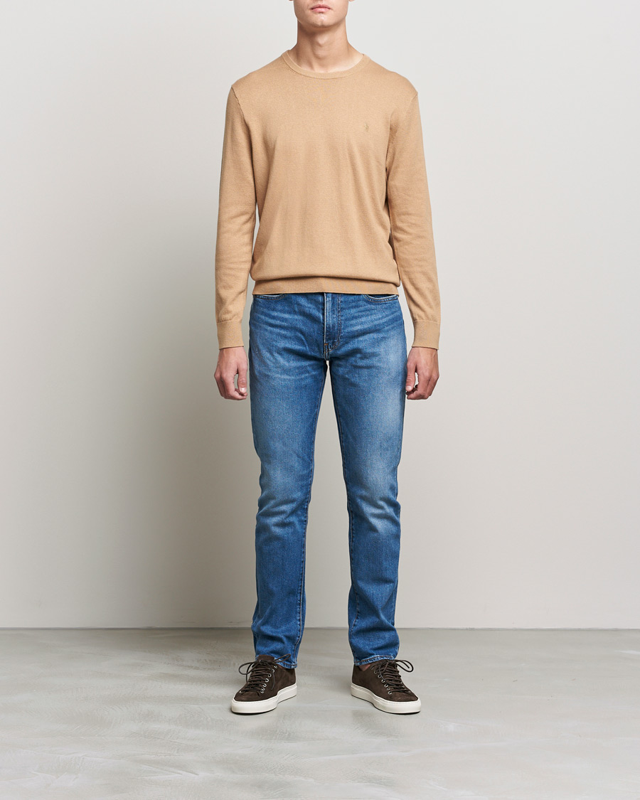 Herre | Gensere | Polo Ralph Lauren | Cotton/Cashmere Crew Neck Pullover Burlap Tan