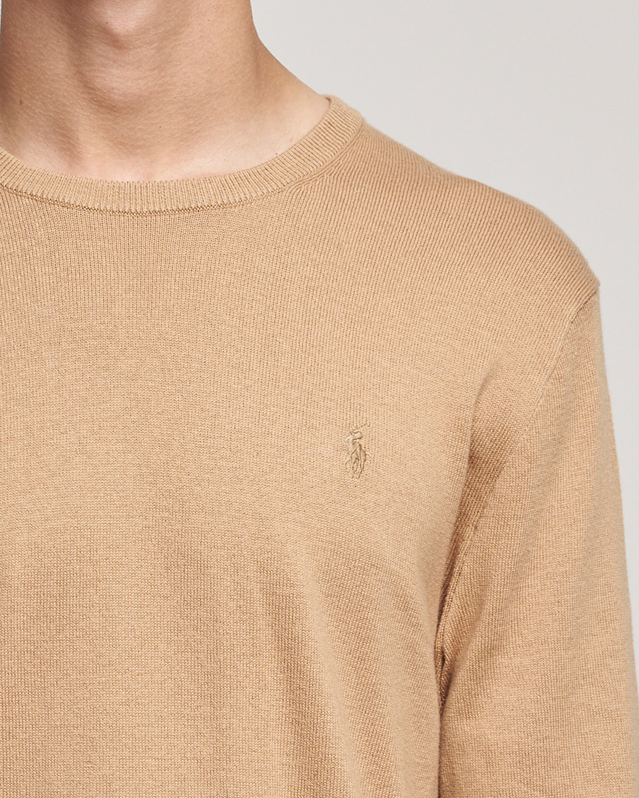 Herre | Gensere | Polo Ralph Lauren | Cotton/Cashmere Crew Neck Pullover Burlap Tan