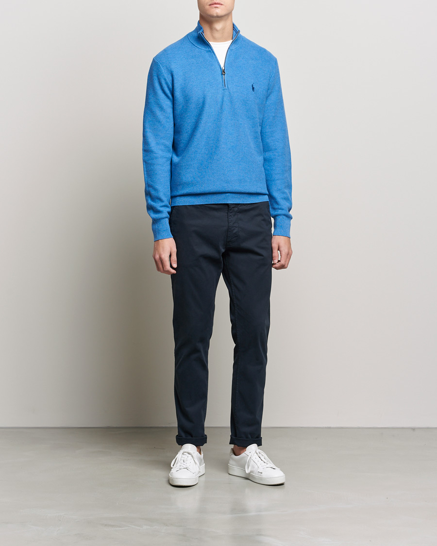 Herre | Gensere | Polo Ralph Lauren | Textured Half-Zip Blue Heather