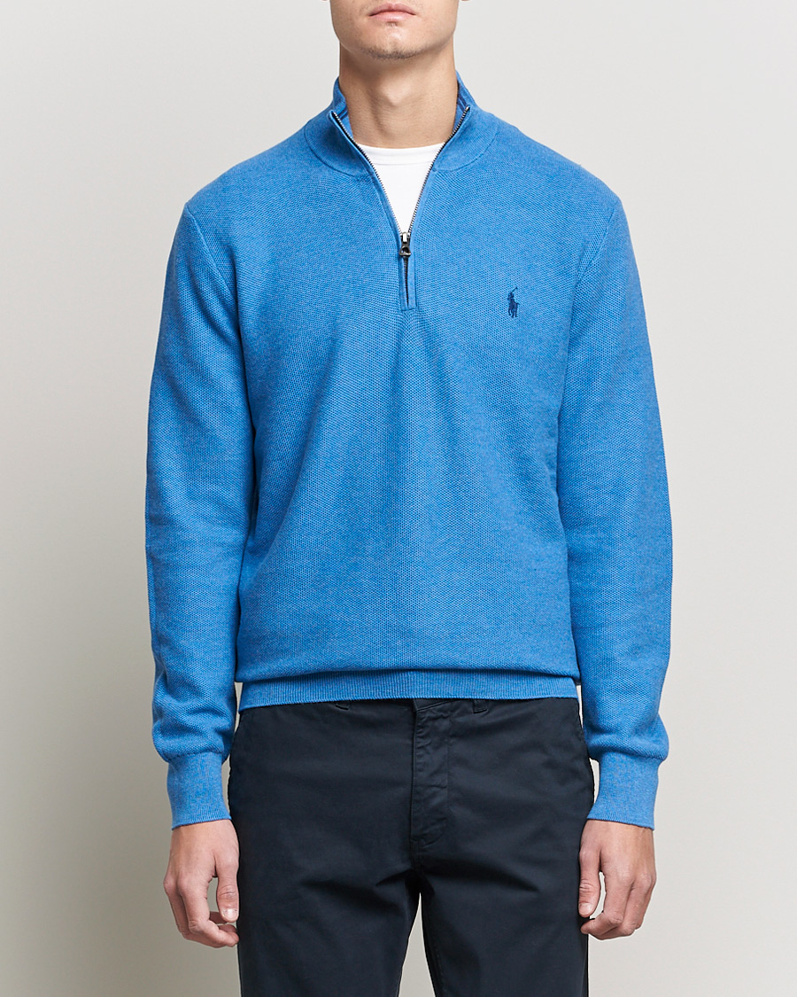 Herre | Gensere | Polo Ralph Lauren | Textured Half-Zip Blue Heather