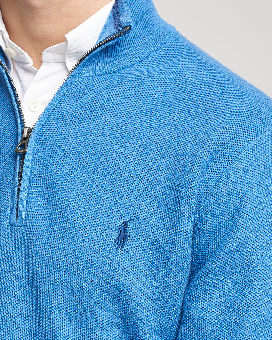 Herre | Gensere | Polo Ralph Lauren | Textured Half-Zip Blue Heather