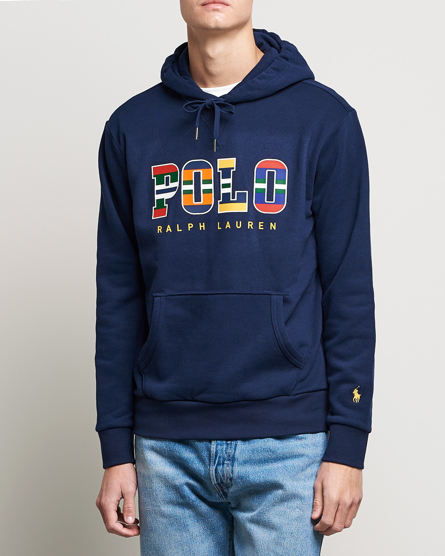 Herre | Gensere | Polo Ralph Lauren | Fleece Retro Logo Hoodie Cruise Navy