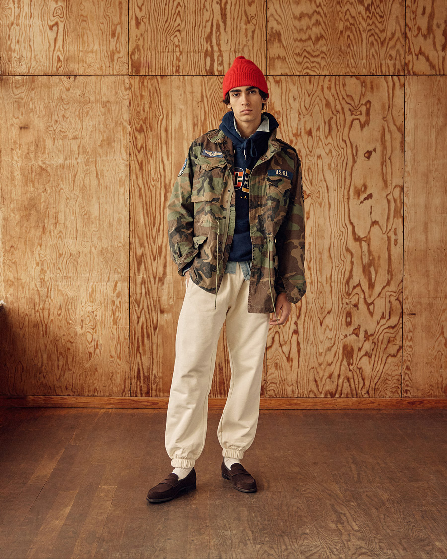 Herre | Gensere | Polo Ralph Lauren | Fleece Retro Logo Hoodie Cruise Navy