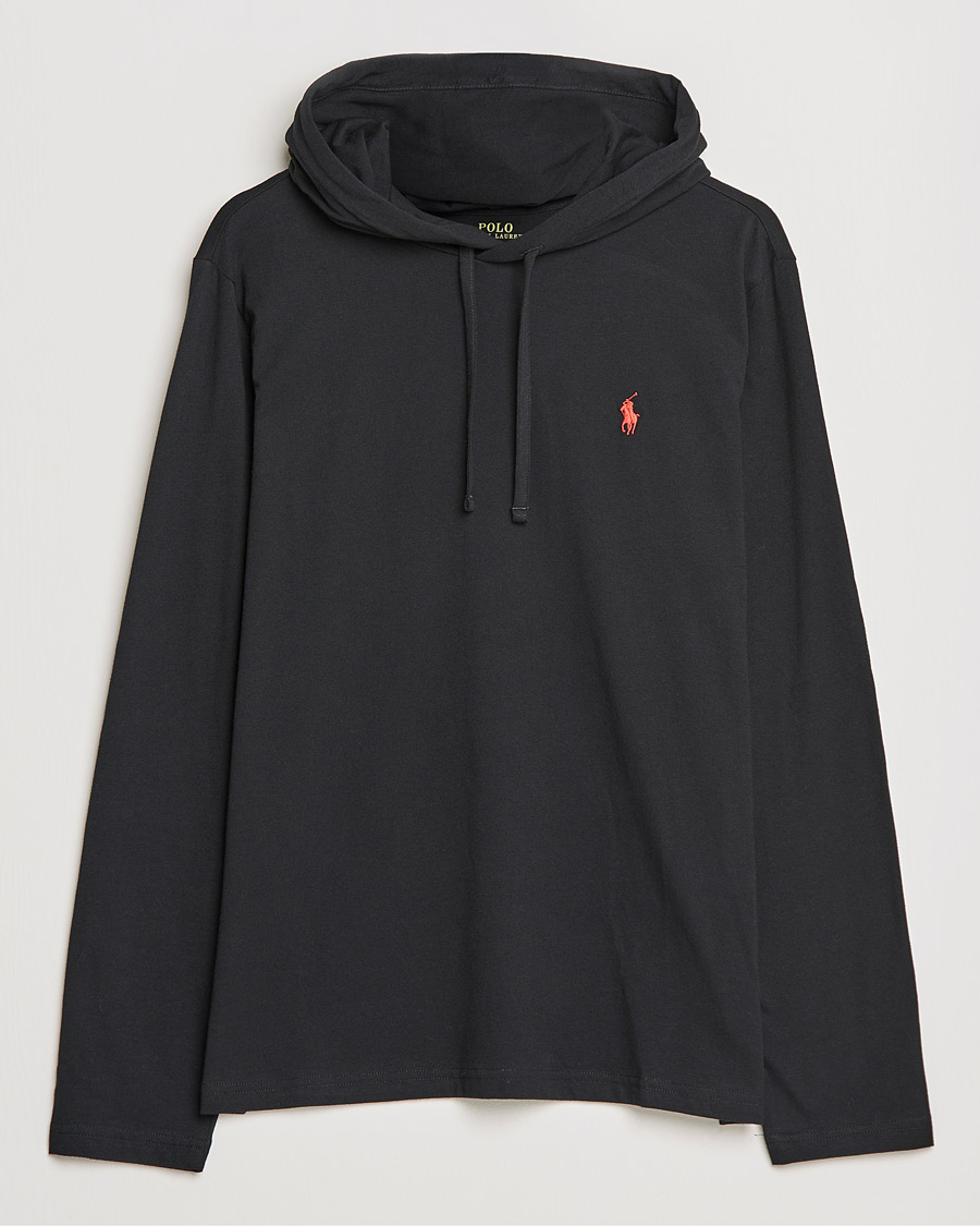 Herre | Gensere | Polo Ralph Lauren | Long Sleeve Hooded T-Shirt Polo Black