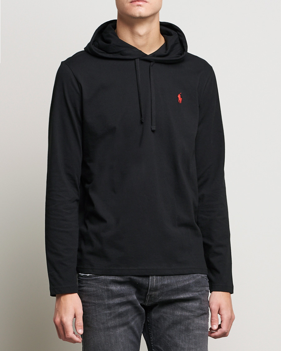 Herre | Gensere | Polo Ralph Lauren | Long Sleeve Hooded T-Shirt Polo Black