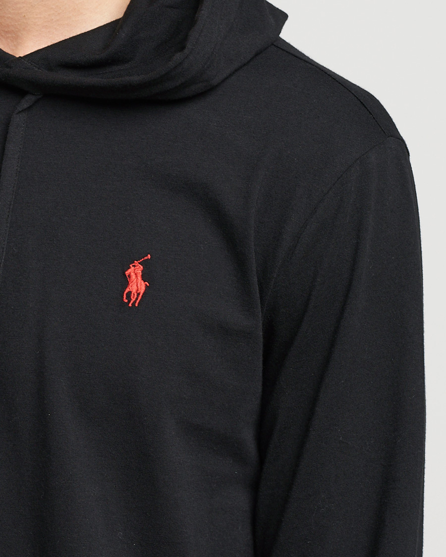Herre | Gensere | Polo Ralph Lauren | Long Sleeve Hooded T-Shirt Polo Black