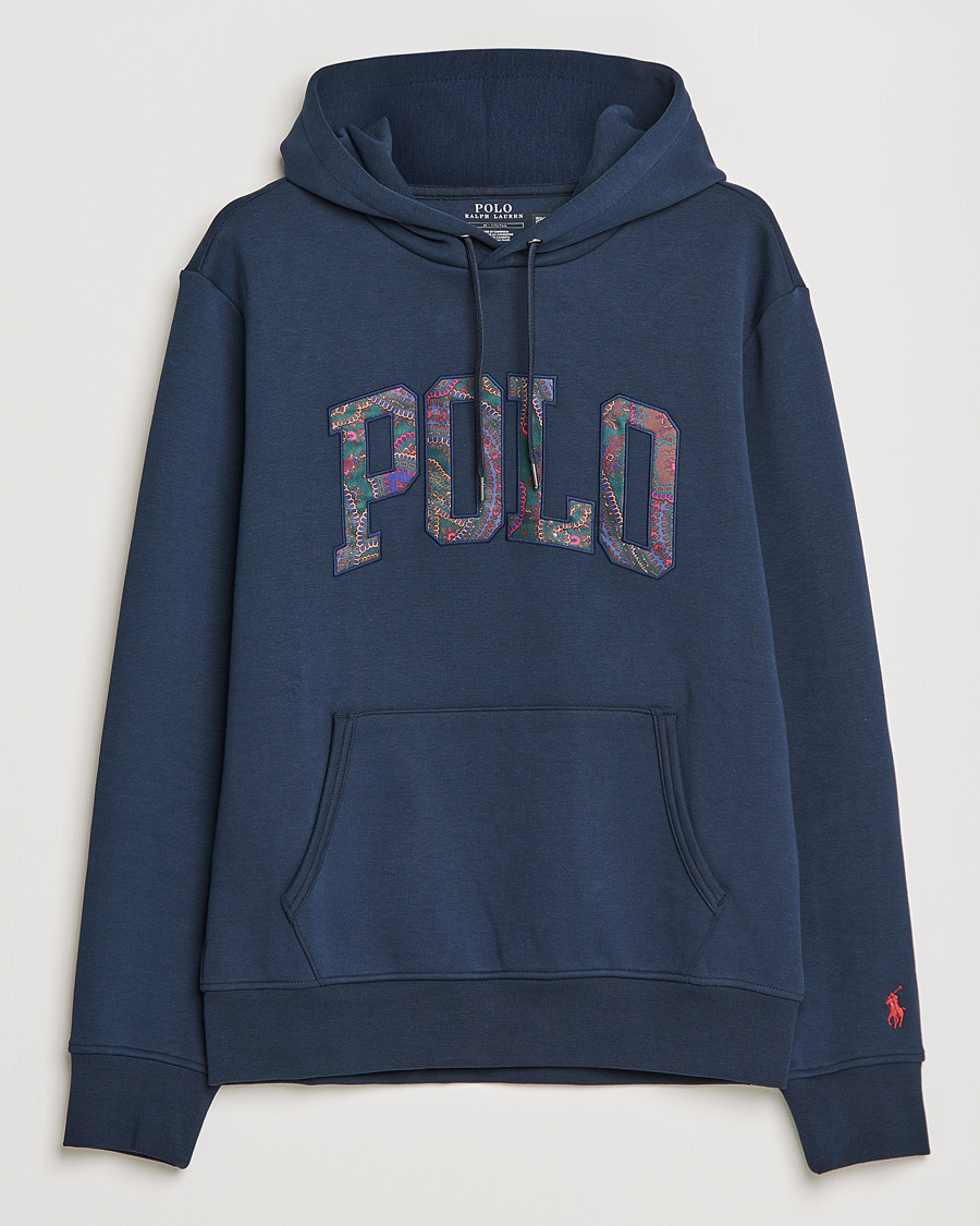 Herre | Gensere | Polo Ralph Lauren | Double Knit Paisley Retro Logo Hoodie Aviator Navy