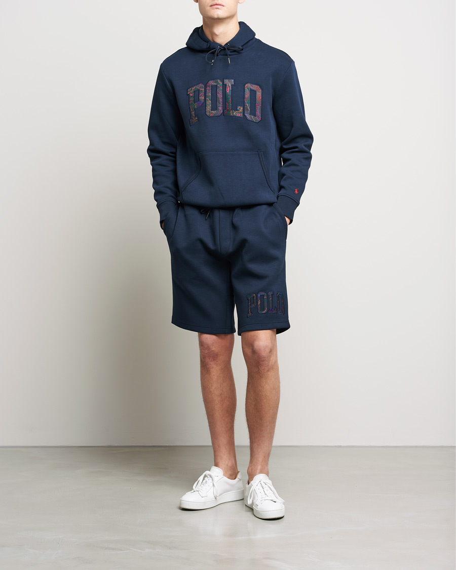 Herre | Gensere | Polo Ralph Lauren | Double Knit Paisley Retro Logo Hoodie Aviator Navy
