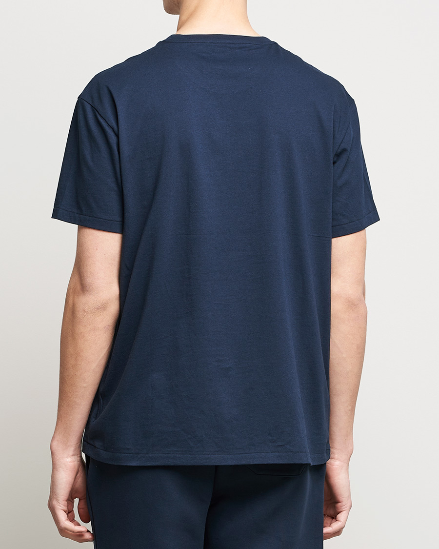 Herre | T-Shirts | Polo Ralph Lauren | Paisley Retro Logo Crew Neck Tee Aviator Navy