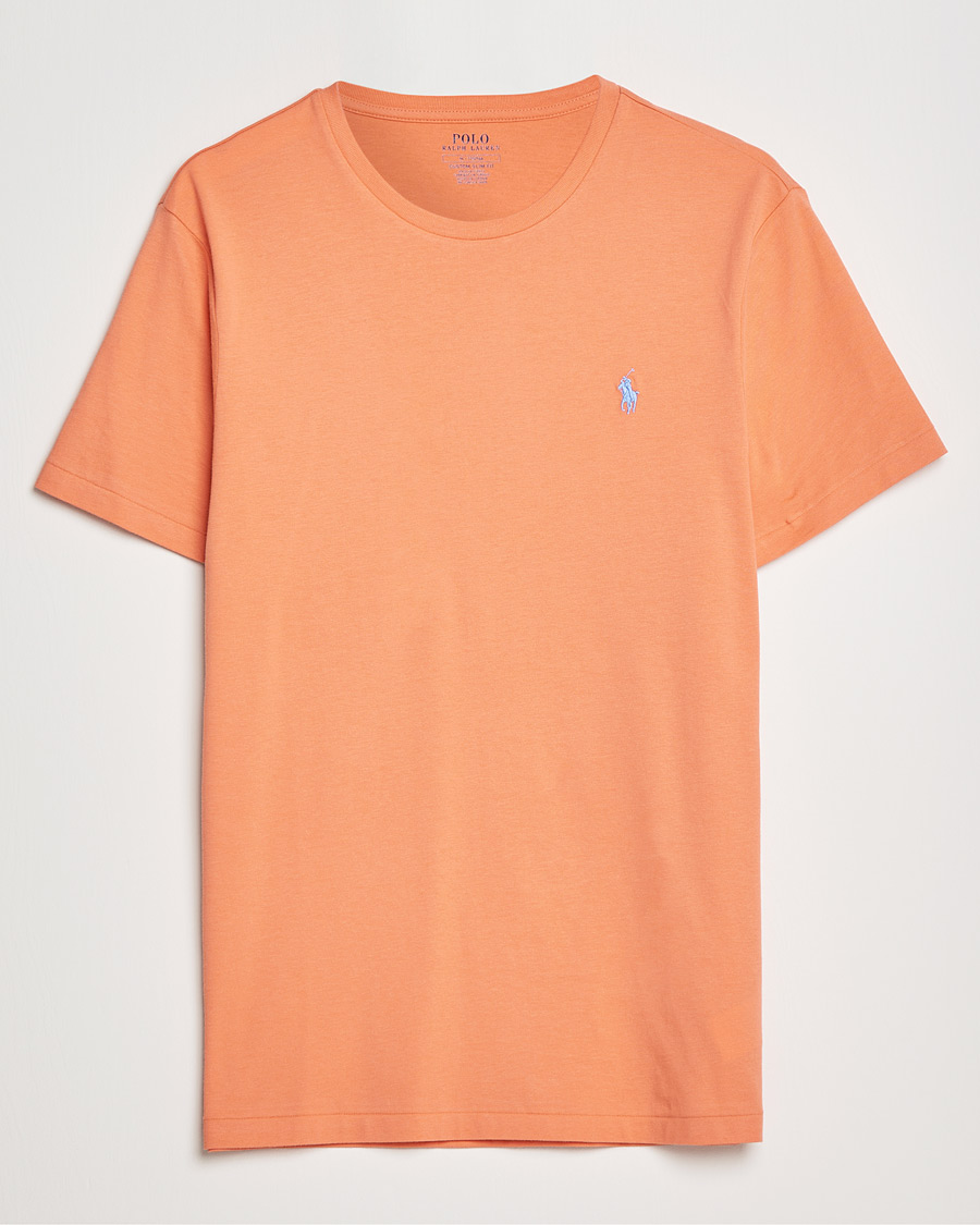 Herre | T-Shirts | Polo Ralph Lauren | Crew Neck Tee Deep Mango