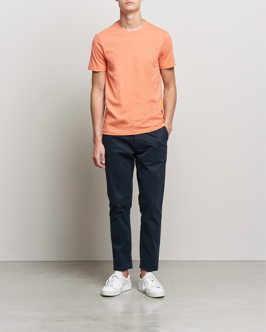 Herre | T-Shirts | Polo Ralph Lauren | Crew Neck Tee Deep Mango