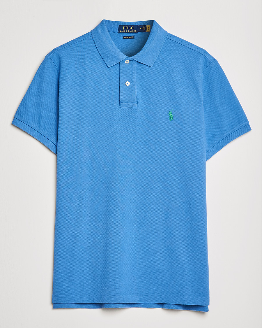 Herre | Pikéer | Polo Ralph Lauren | Custom Slim Fit Polo Retreat Blue