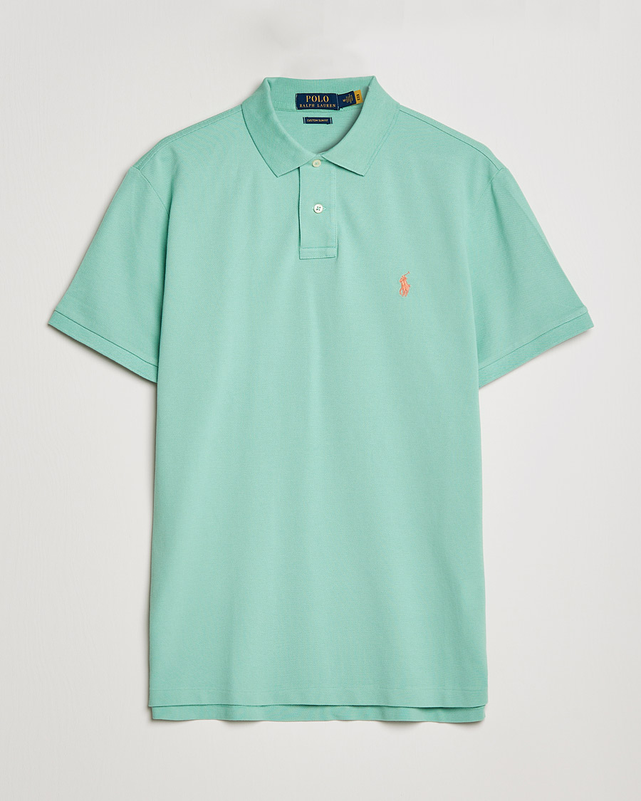 Herre | Pikéer | Polo Ralph Lauren | Custom Slim Fit Polo Celadon Green