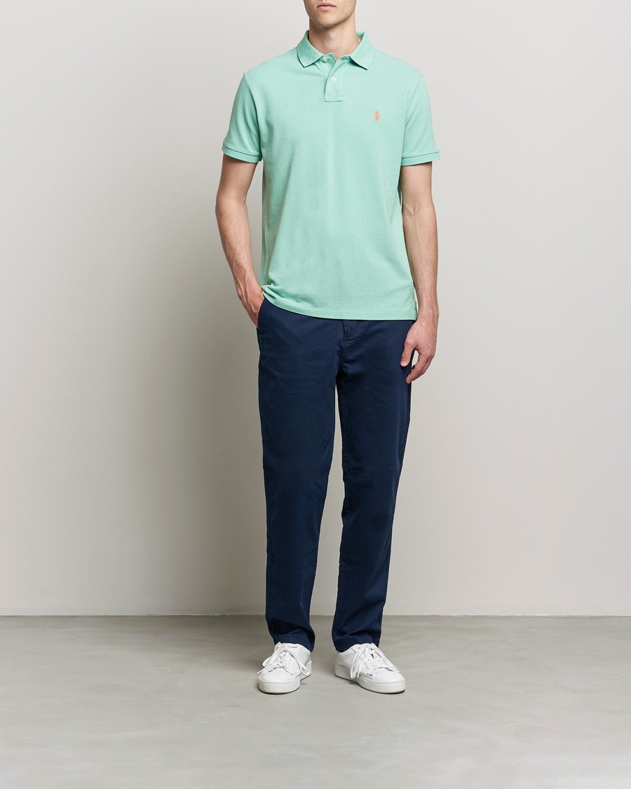Herre | Pikéer | Polo Ralph Lauren | Custom Slim Fit Polo Celadon Green