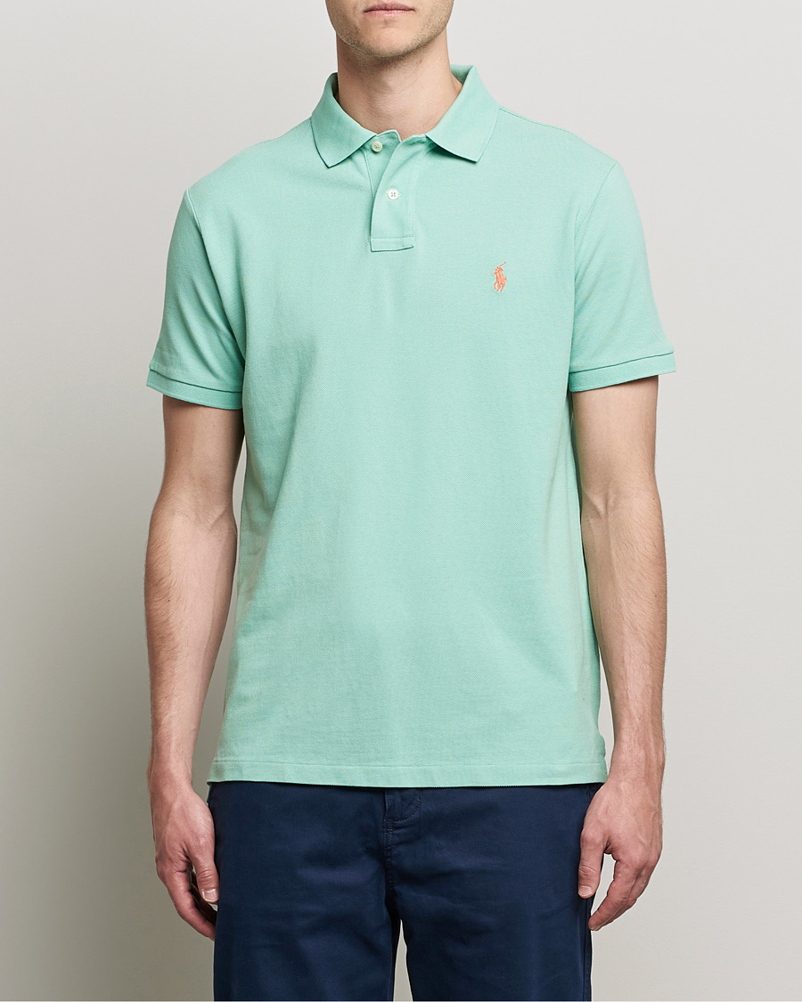 Herre | Pikéer | Polo Ralph Lauren | Custom Slim Fit Polo Celadon Green