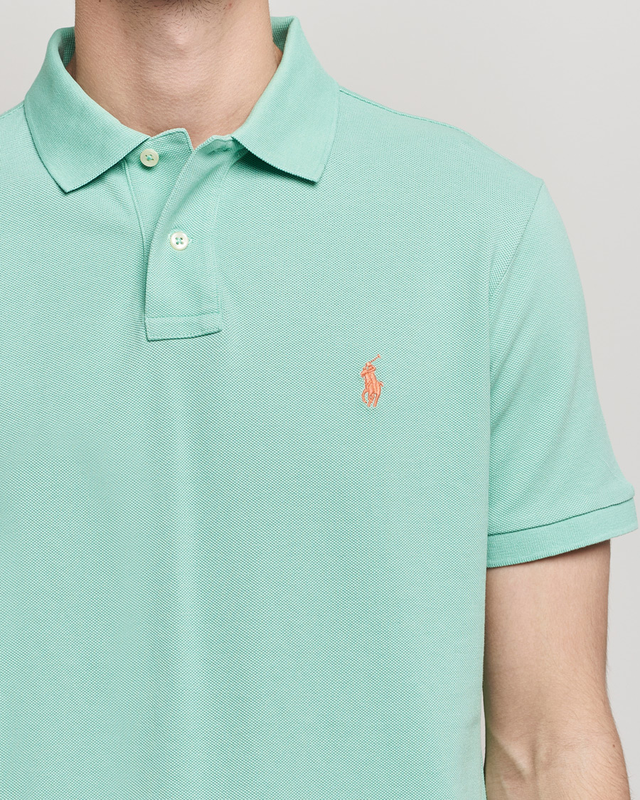 Herre | Pikéer | Polo Ralph Lauren | Custom Slim Fit Polo Celadon Green