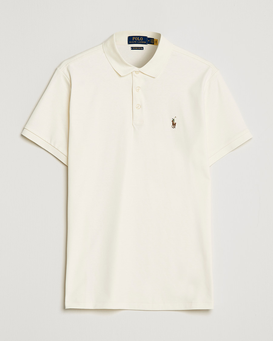 Herre | Pikéer | Polo Ralph Lauren | Luxury Pima Cotton Polo Clubhouse Cream