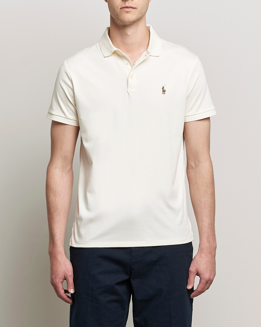 Herre | Pikéer | Polo Ralph Lauren | Luxury Pima Cotton Polo Clubhouse Cream